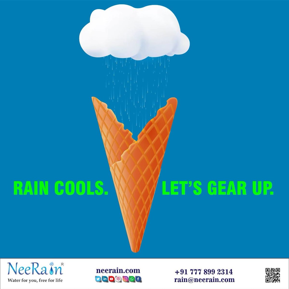 Rain cools Let's gear up !! 

#rain #RechargeWater #RechargeRain #Water #WaterForLife #waterharvesting #WaterConservation #savewatersavelife #Sustainability #ecofriendly #greenbuilding #GroundWater #Neerain #NeeRainFilter #rainwater #WaterInnovation #watermanagement #mep