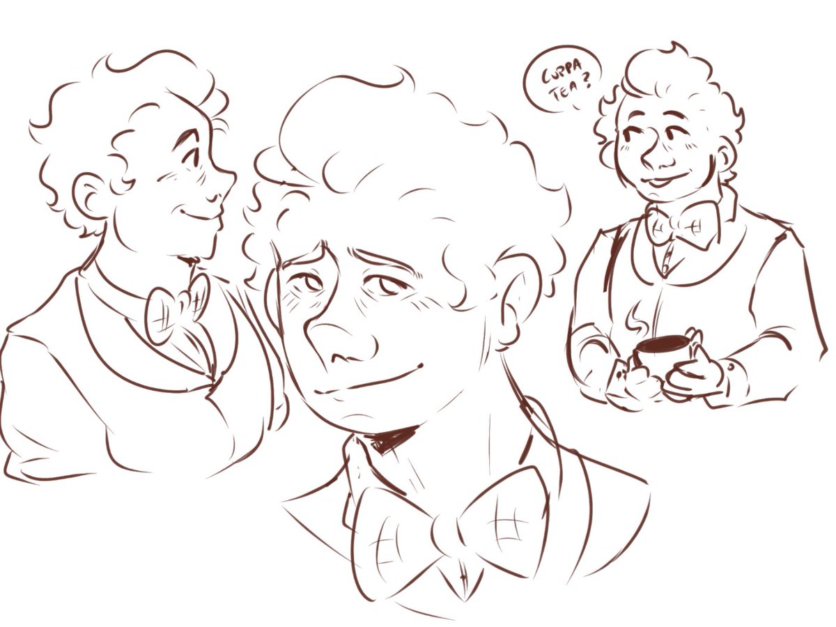 New favorite doodle oh and also a few Aziraphale doodles 🩷