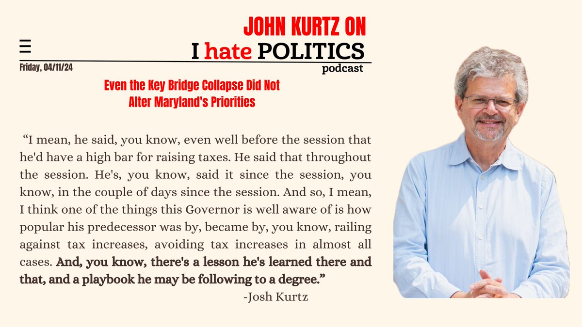 Sunil Dasgupta talks with veteran Annapolis reporter @joshkurtznews of @marylandmatters about the successes, failures, and surprises from 90 days of legislative work under conditions of one-party rule Tune in: linktr.ee/ihppod