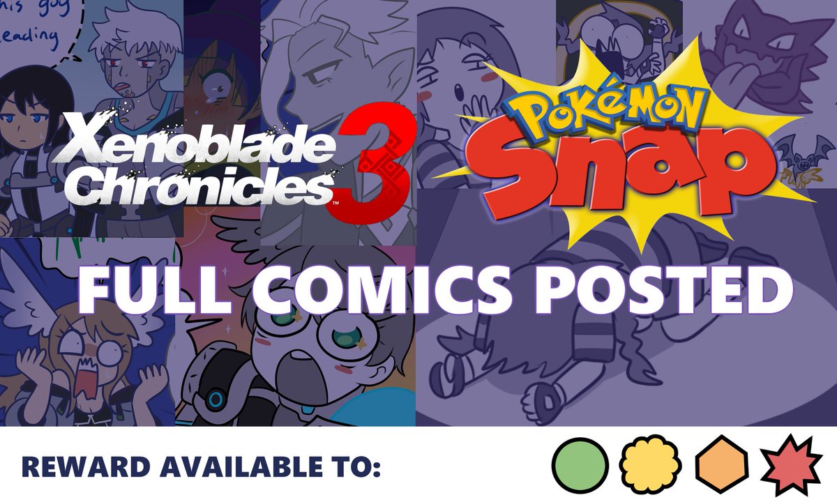 All of April 2024′s XB3 AND Pokemon Snap comics are now available over on my Patreon for anyone in the $5+ tiers! PLUS this month for the first time there's a PATREON EXCLUSIVE COMIC! Check out my Patreon (link in bio) if you’d like to read them early!
