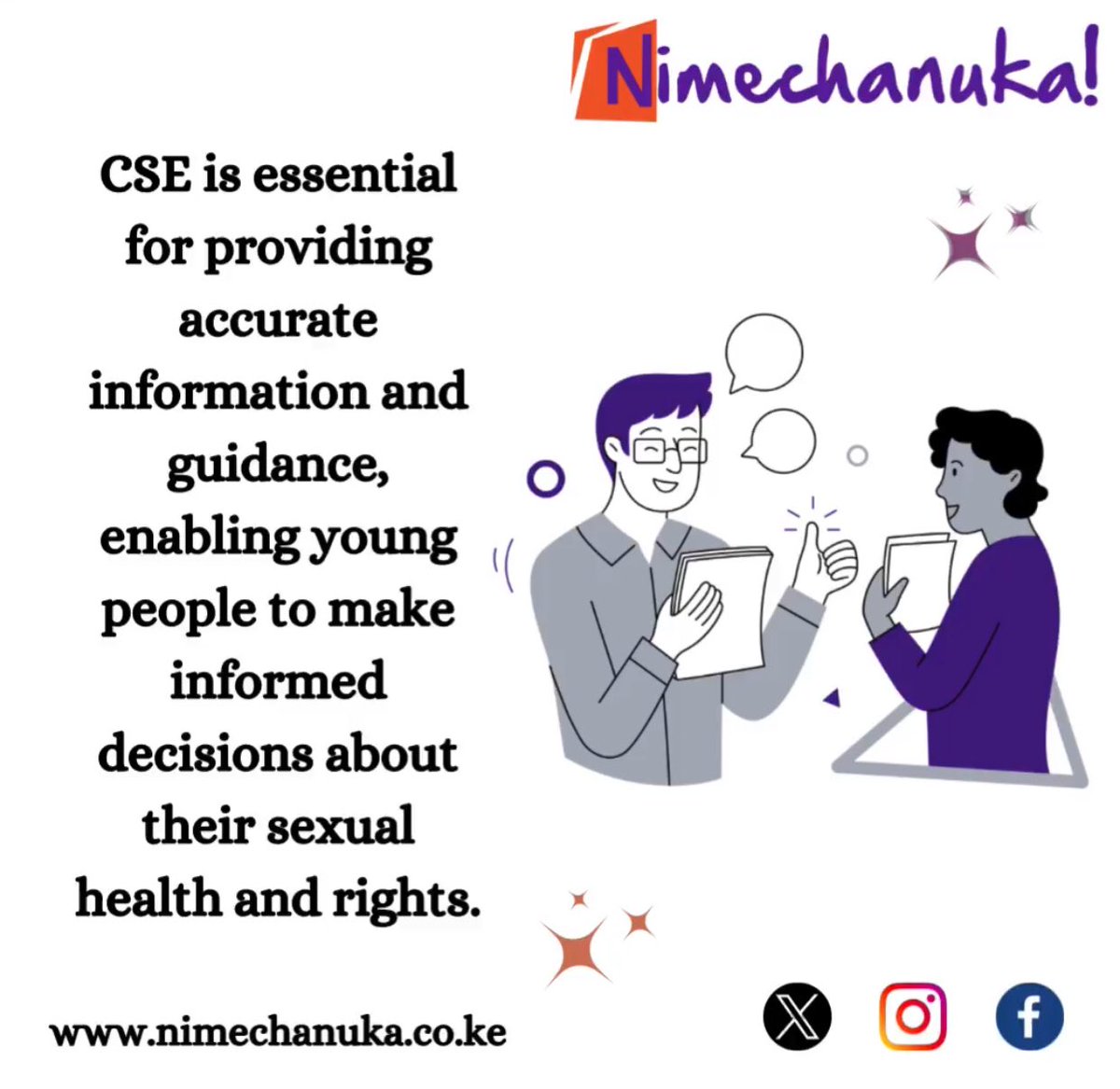 Knowledge is key! 🌟 Providing Comprehensive Sexual Education (CSE) to empower youth with the tools they need for informed choices. #nimechanuka
