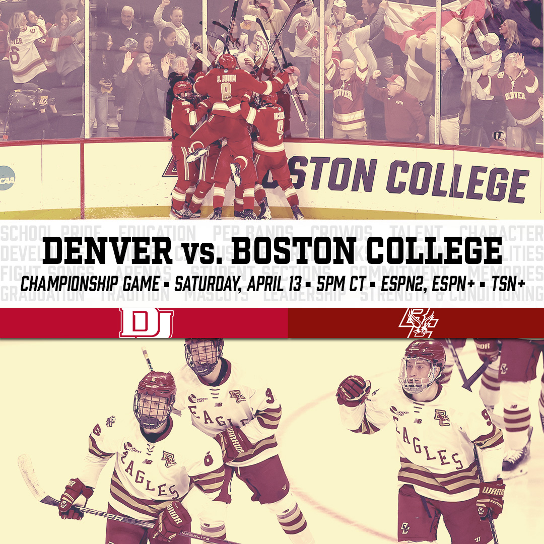 Denver. Boston College. For everything.

#MFrozenFour | #collegehockey