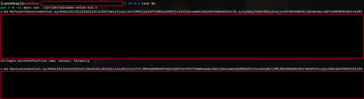 Working on replacing the azbelt extension originally written in Nim as a Sliver extension. Just figured out how to use COM objects in Vlang. Pass-the-PRT as an example. 👀