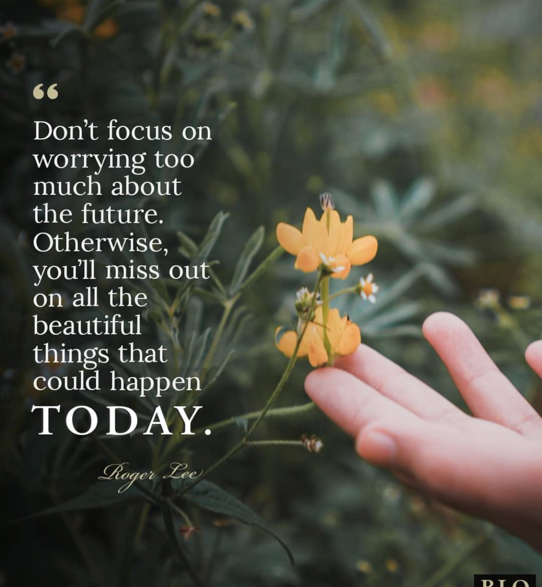 Don’t let worry about the future make you miss out on the beautiful things of today!