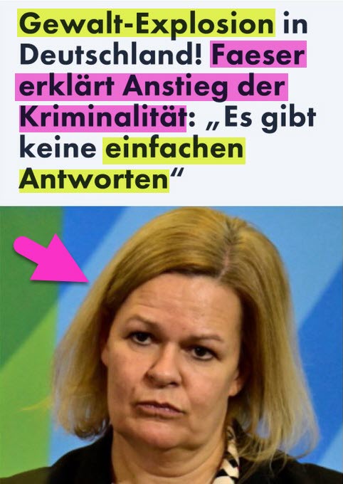 Doch, es gibt eine ganz einfache und klare Antwort!

#Faeser #kriminalitaetsstatistik