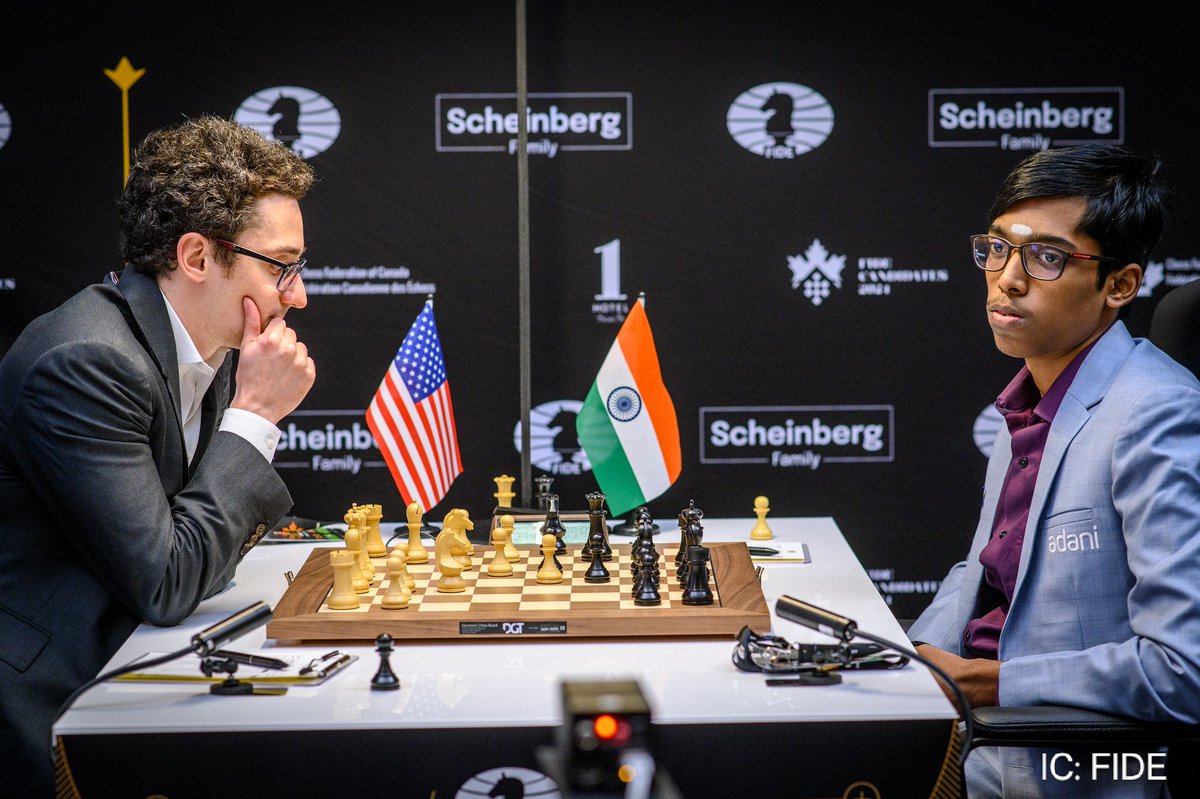 𝗣𝗿𝗼𝗳𝗶𝗰𝗶𝗲𝗻𝘁 𝗣𝗿𝗮𝗴𝗴! 🔥 With a draw against Fabiano Caruana in Round 7 of #Candidates2024, @rpraggnachess has achieved the second spot in the leadership board. 🙌 #AdaniSportsline #Chess