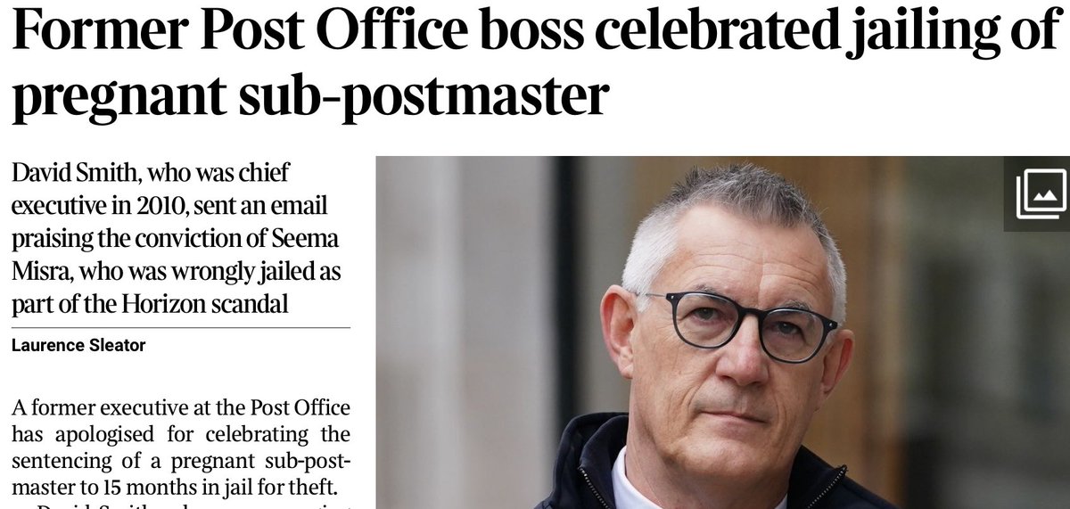 Post Office scandal - it just gets worse bit.ly/3xBj8xR he was pleased her jailing proved Horizon ‘was robust’ when some managers knew it was not