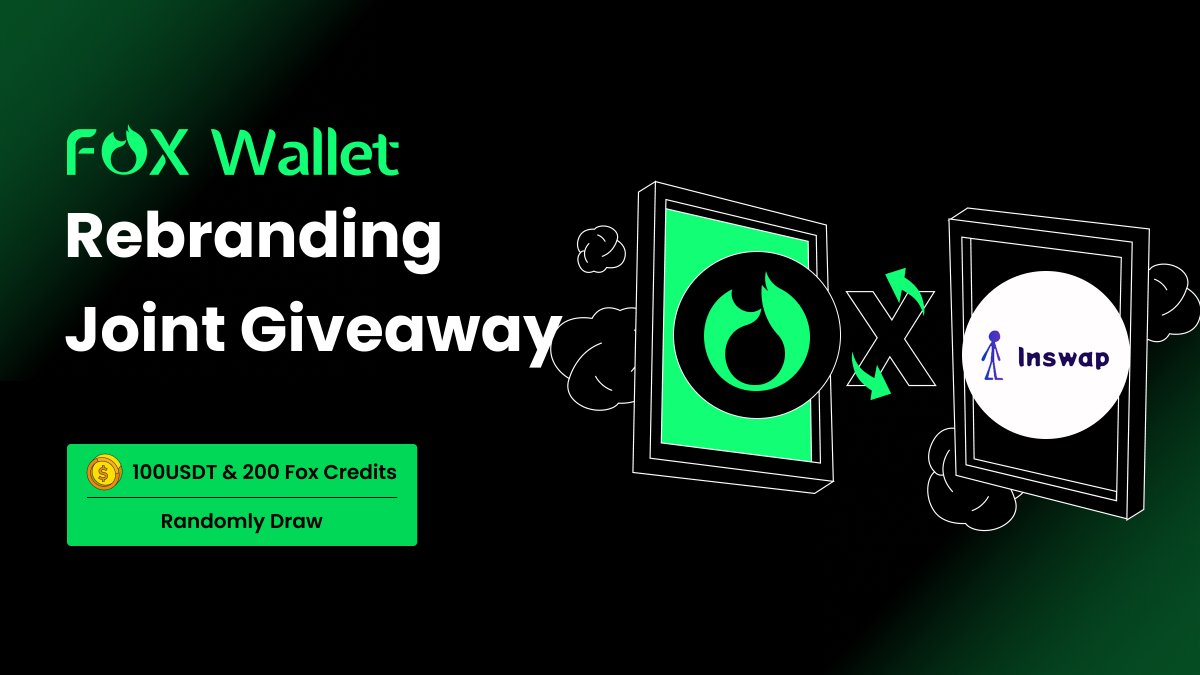 🎉To celebrate our partner @FoxWallet rebranding, we are launching a joint #Giveaway campaign. 100 $USDT and 200 #FoxCredits for 10 #FoxWalleters ⏰: 48H To enter: 1、Follow @FoxWallet @inswap_ 2、Like, RT and tag 3 Friends 3、Leave FoxWallet ETH address screenshot 🔽 🔗:…