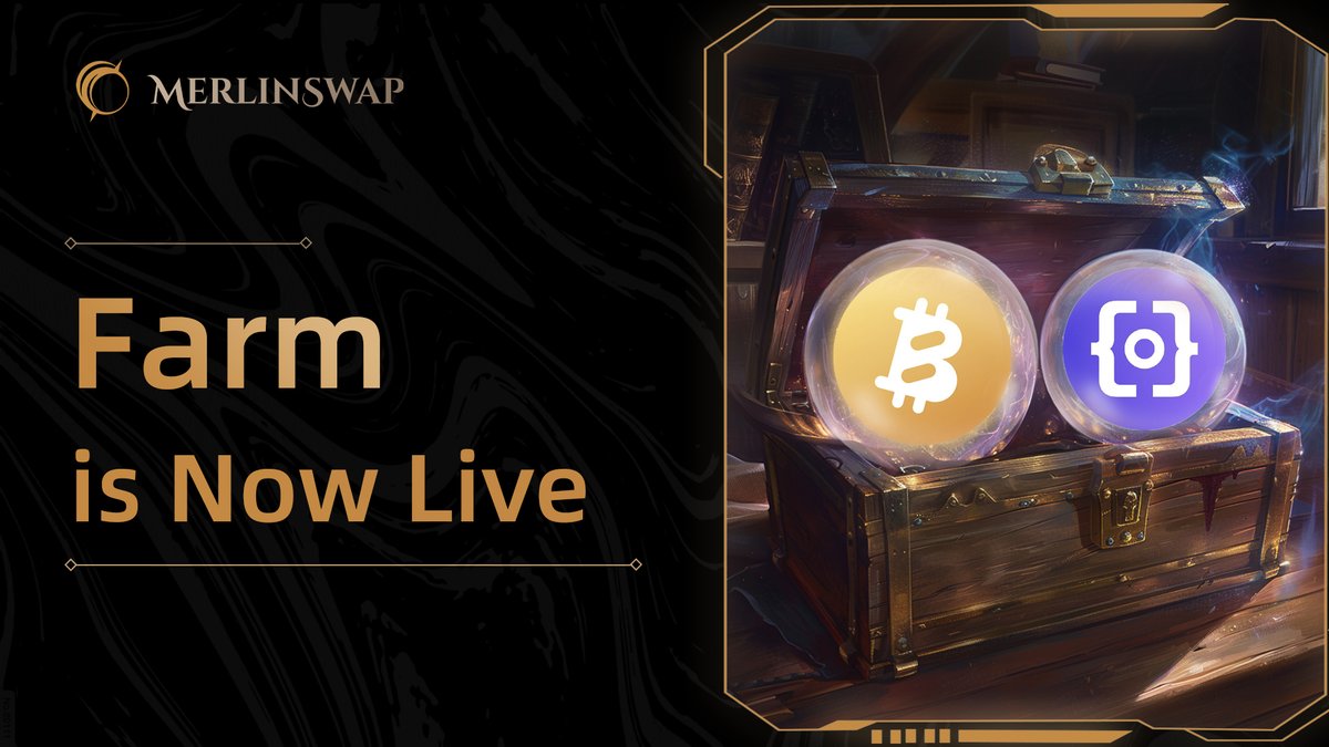 MerlinSwap's tweet photo. 🚀 Exciting news!
Farming for SolveBTC/M-BTC and M-ordi/M-BTC is now live! ⚡️Boost your APR by joining the farming with $esMP.
🔜 We're gearing up to launch M-sats/M-BTC and M-rats/M-BTC farming once their liquidity hits $100K. Stay tuned and get ready to dive in!
#Farming
