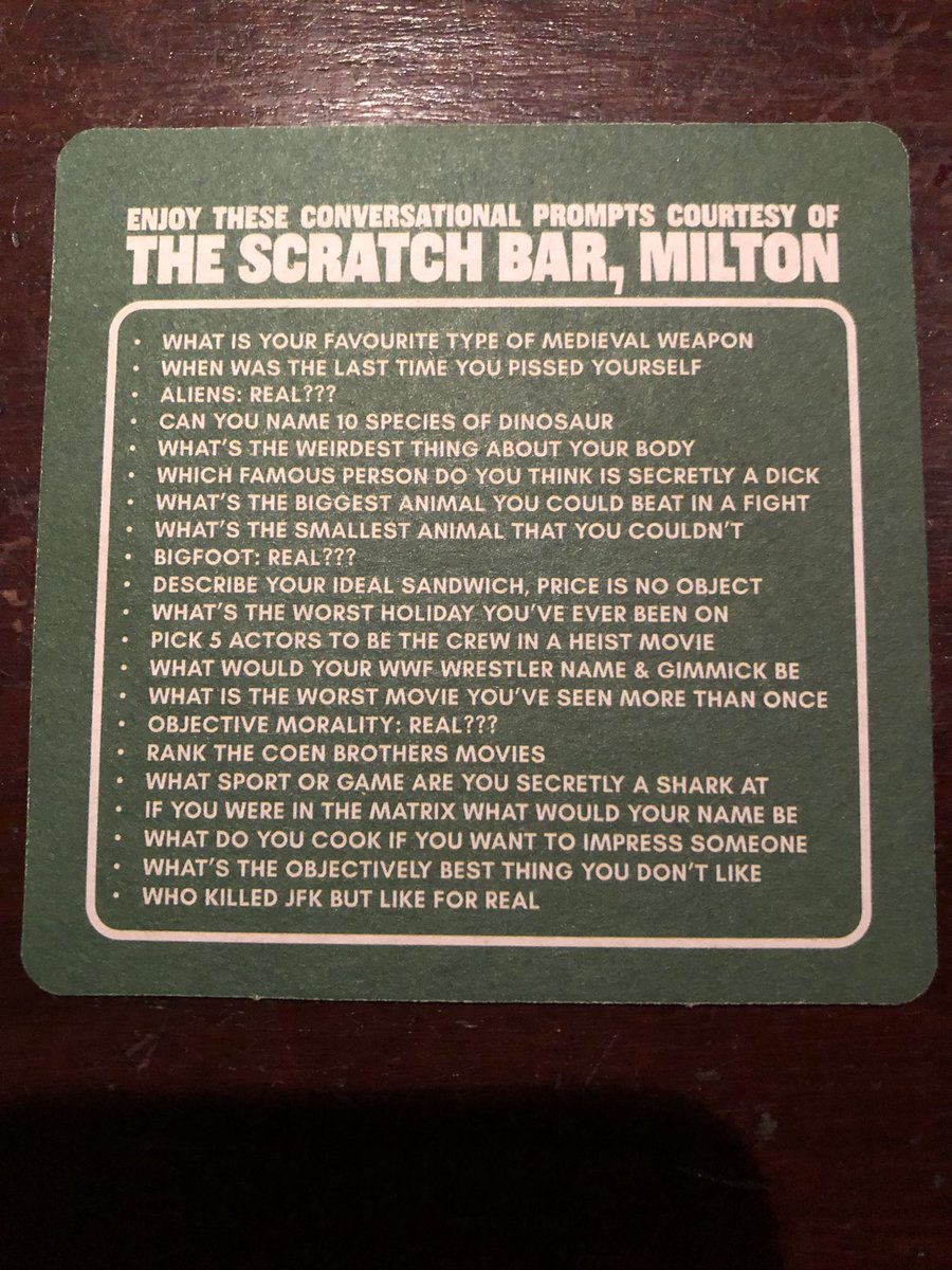 thomas_violence's tweet image. had some coasters made up for the bar to help people on tinder dates
