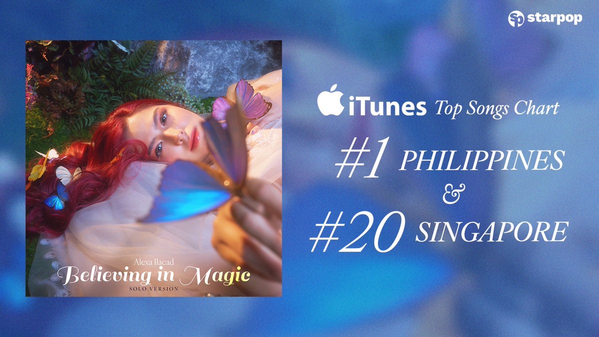 What a way to celebrate the release of @alexailacad's 'Believing in Magic'! 💫 The song is charting on @iTunes - Top Songs Philippines and Singapore 🇵🇭 🇸🇬 Congrats, #AlexaIlacad! Stream the song here 🔗 music.apple.com/ph/album/belie…