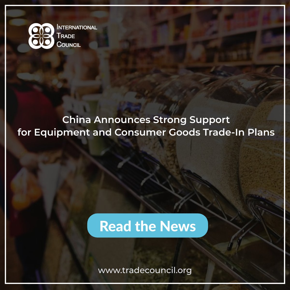 China Announces Strong Support for Equipment and Consumer Goods Trade-In Plans
Read The News: tradecouncil.org/china-announce…
#ITCNewsUpdates #BreakingNews #ChineseEconomy #EconomicGrowth #TradeInitiatives #FinancialSupport #DomesticDemand