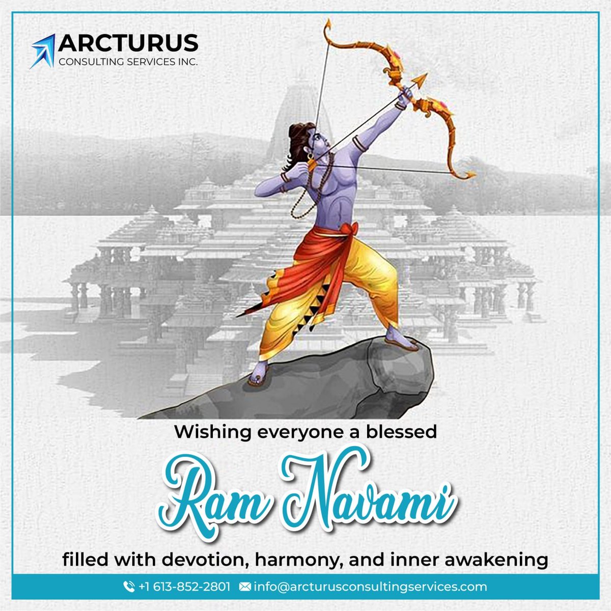 May the divine blessings of Lord Ram illuminate your life with peace & prosperity. From the triumph of good over evil, this festival resonates with wisdom and spirituality. Happy Ram Navami to all. #ramnavami #oracleconsulting #oraclecloudtraining #recruitment #arcturus