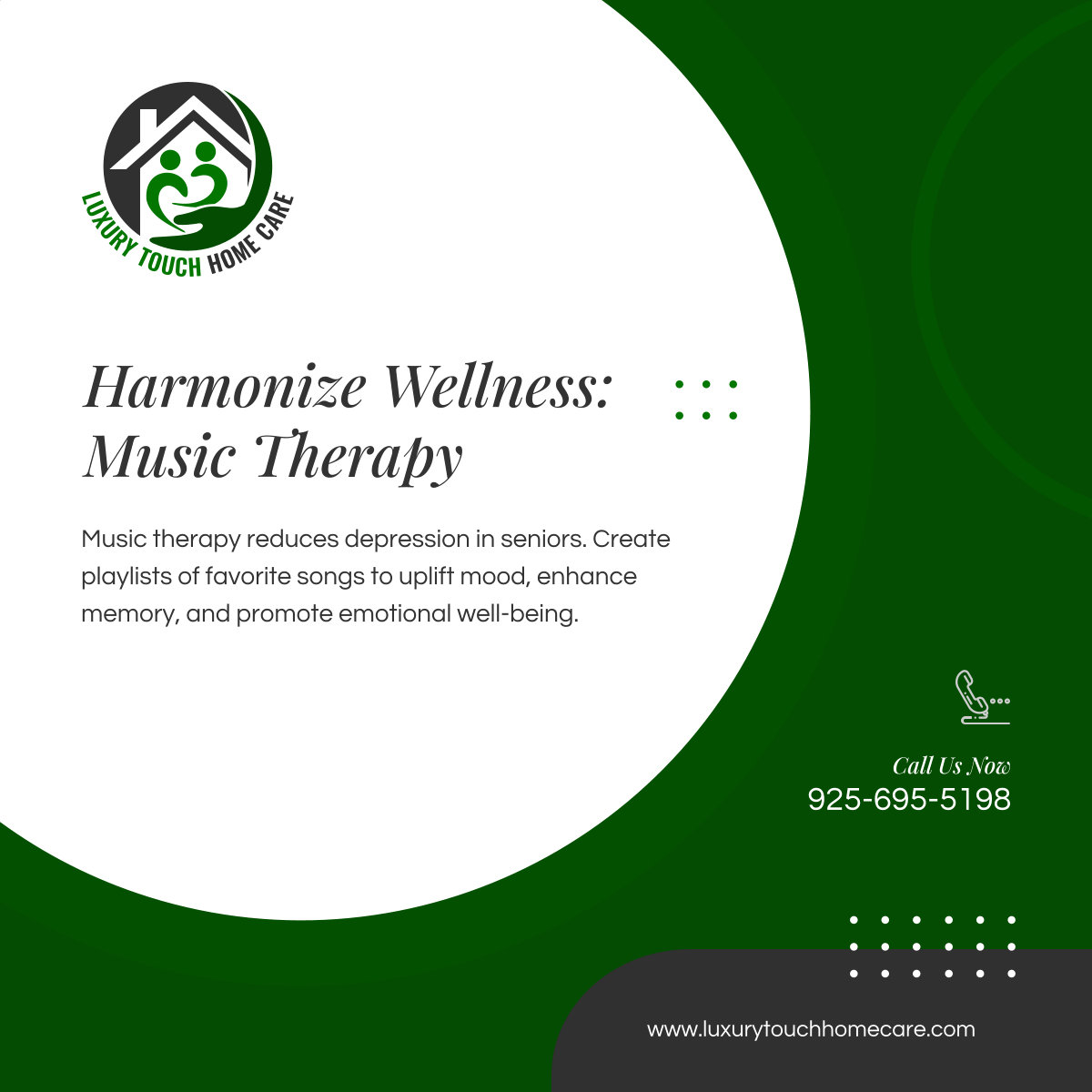 Let music be the medicine for your soul. Explore the healing power of music therapy for a brighter and happier life! 

#MusicTherapy #WaterfordCA #HomeCareServices