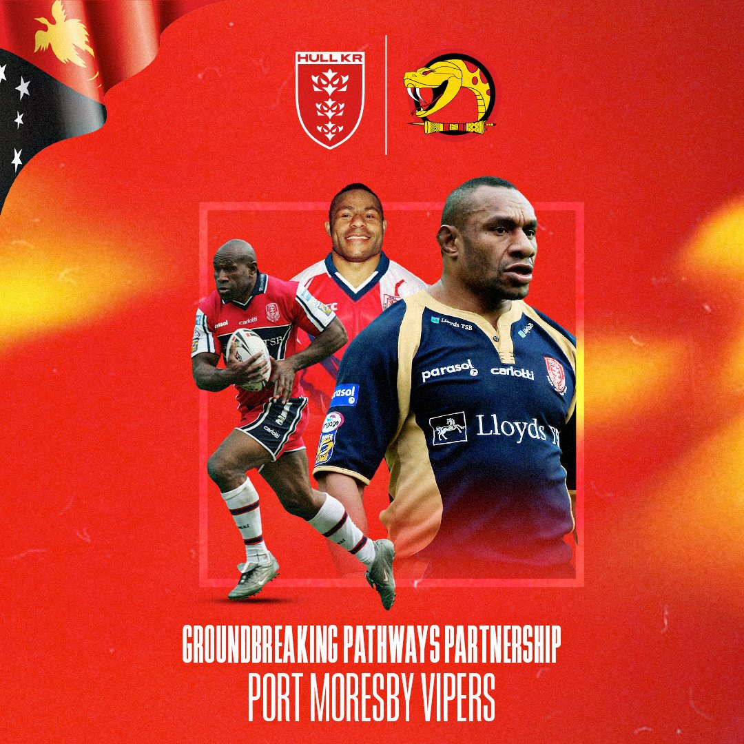 Hull KR are excited to confirm the club has entered into a ground breaking, pathways partnership with Port Moresby Vipers RLFC 🤝🇵🇬 Read more 👉 tinyurl.com/4m8yyws8 #UpTheRobins 🔴⚪️