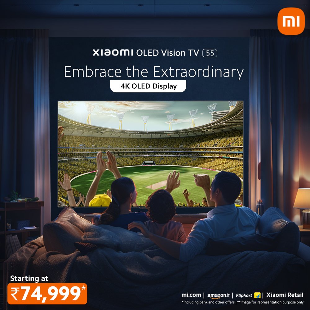 Step into a world of extraordinary visuals with #XiaomiOLEDVisionTV! Elevate your viewing experience and immerse yourself in stunning clarity, vibrant colours, and deep blacks. Buy now: bit.ly/XiaomiOLEDTV #XiaomiSmartTV