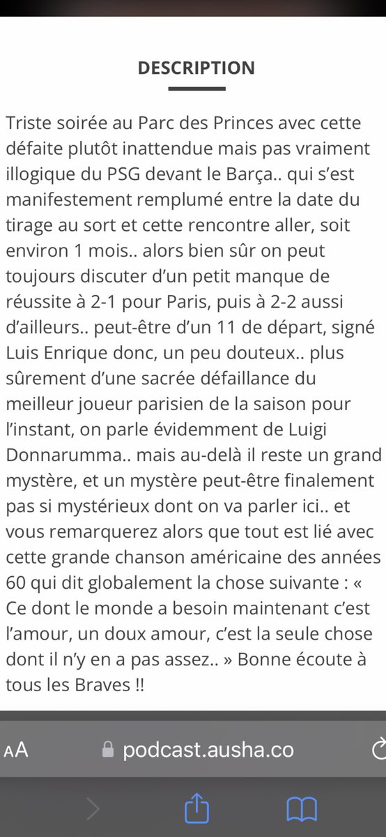 🚨 ALERTAAAA ROJAAAAA !! 🚨🚨🚨 Nouveau podcast en ligne, et c’est ici 👉 podcast.ausha.co/roustan-foot .. bonne écoute à tous les Braves ..😊