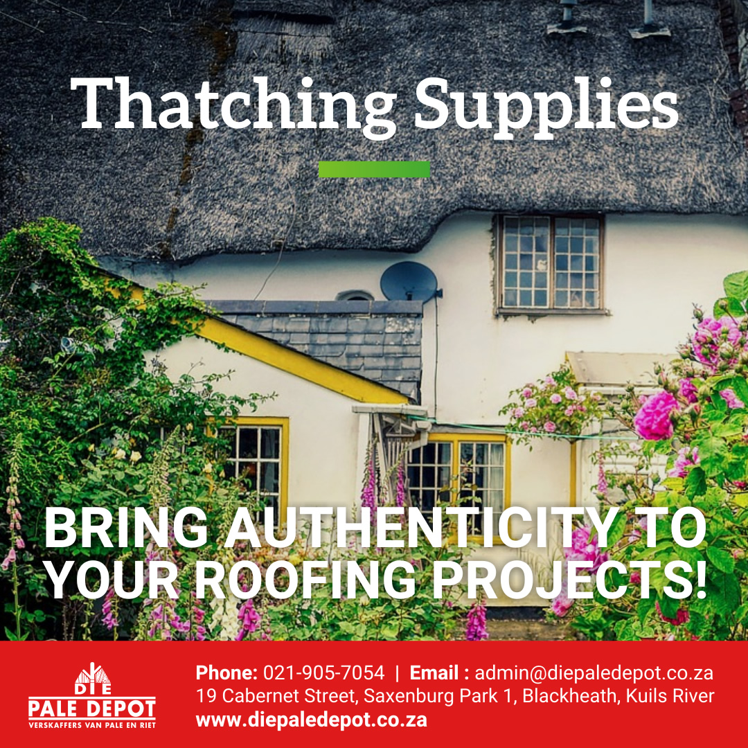 With our quality thatching reed and laths, you can achieve the classic charm and durability of thatched roofing. Visit Die Pale Depot for top-quality thatching supplies. Contact us at admin@diepaledepot.co.za or 072 312 7293.
#thatch #thatchedroof #rustic #africanroof #rustic