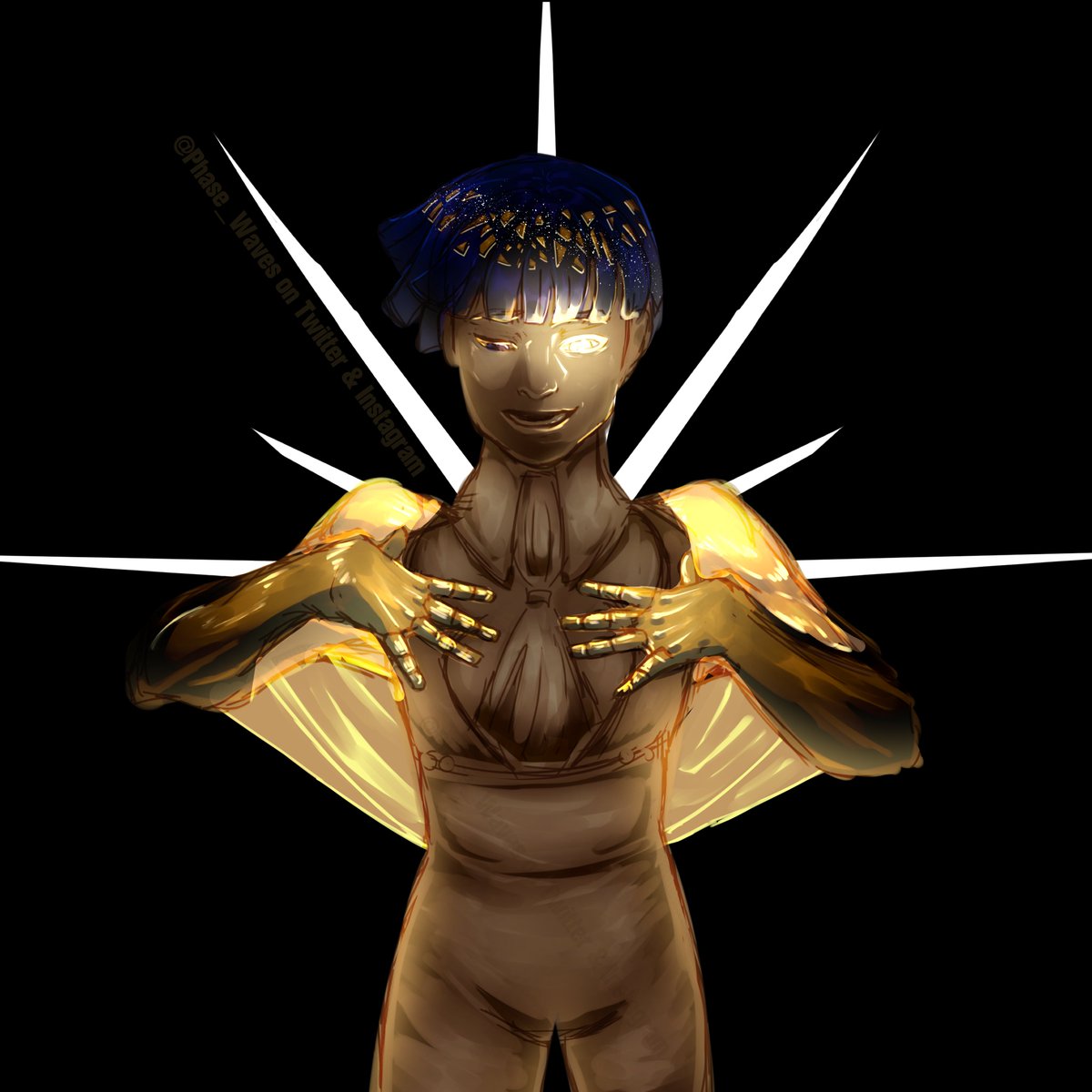 Phase_waves's tweet image. Moon Phosphophyllite 🌕✨
#PhaseArt