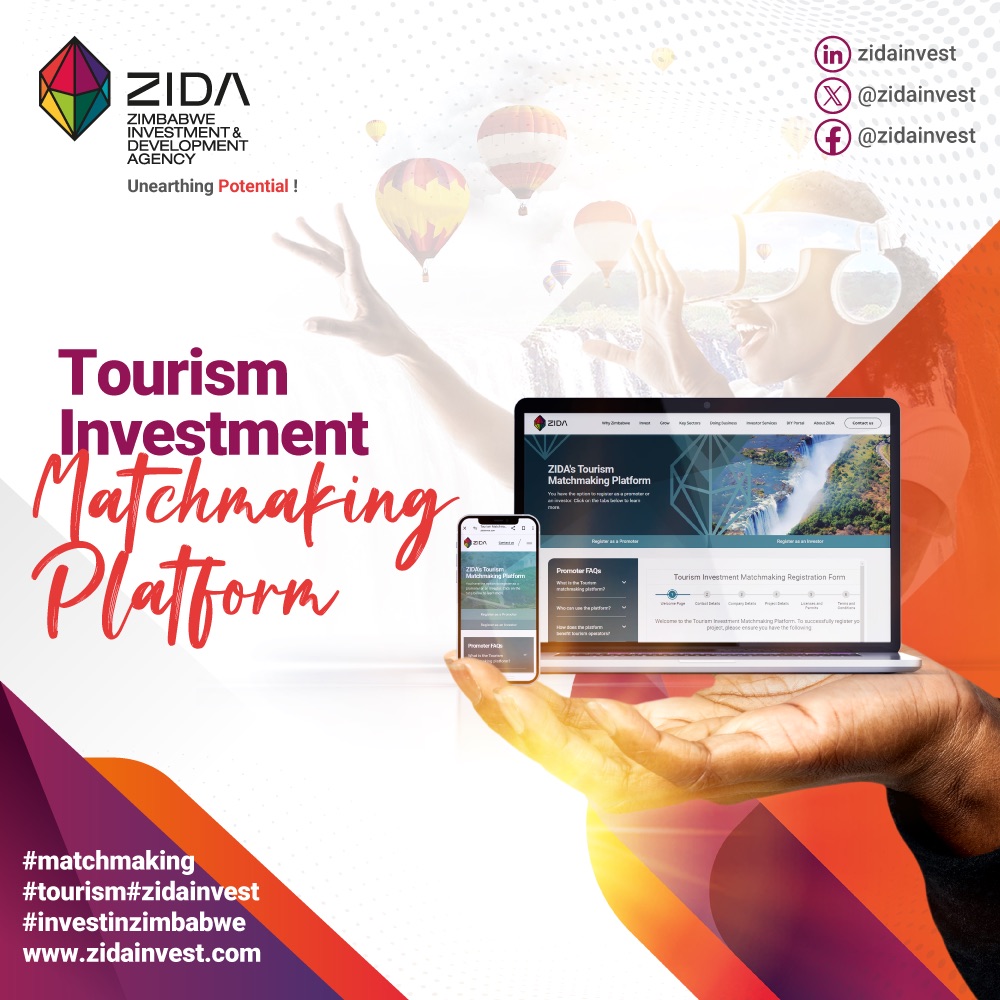 Our Tourism matchmaking platform is making it easier than ever for tourism businesses in Zimbabwe to find partners and create unique experiences for their customers.

#matchmaking #tourism‍ #zidainvest #investinzimbabwe