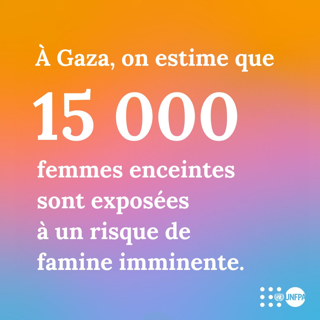 Gaza : 95% des femmes enceintes et allaitantes n’ont pas à manger ou ne reçoivent pas une alimentation nutritive & adéquate. Malgré les dangers, l'@UNFPA livre des médicaments et des produits essentiels d’hygiène aux femmes & aux filles dans le besoin. unfpa.org/fr/le-territoi…