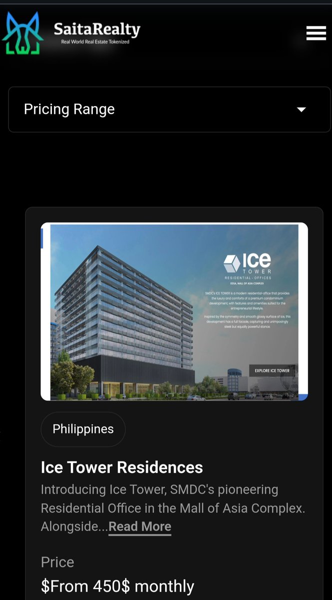 #SaitaChain Community $SRLTY #SaitaRealty Check Out the #SaitaRealty Real Estate Platform saitarealty.com Properties in The Philippines with The Major Partnership with @TheOfficialSMDC Look at The Monthly Payments. Look at The Amazing Places, Room & Amenities