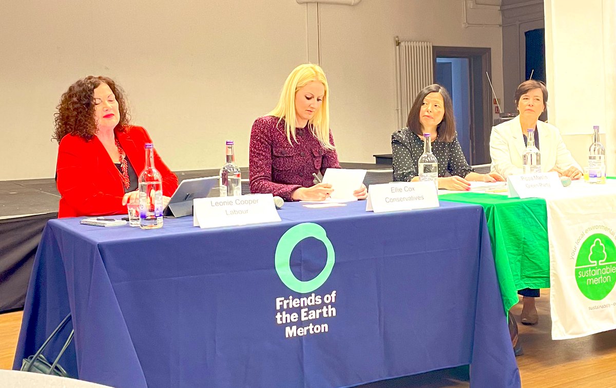 Thank you to our guest for their meaningful participation at the #Merton and #Wandsworth Climate Action Hustings last night:
🔵 @CllrCoxEleanor @MertonTories 
🟢 @pippamaslin @MertonGreens 
🔴 @LeonieC  @MertonLabour 
🟠 @SueWixLD @MertonLibDems 

@LondonFOE