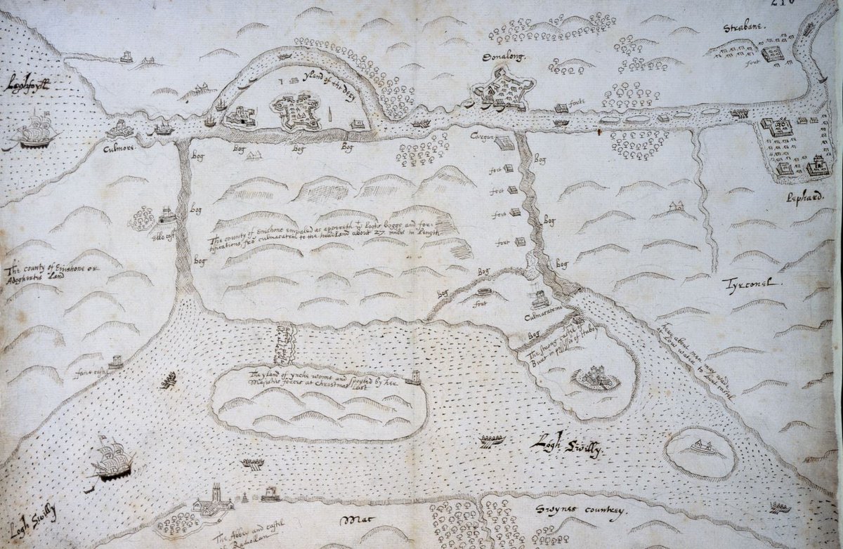 OTD 1601 Intelligence report on strongholds &amp; places of interest in O'Doherty's county called 'Ennishowen'.Thorough &amp; detailed, it included the castles at Burt, Culmore &amp; Elagh and the ecclesiastical site at Derry. Likely written before Docwra's landing in May 1600 #nineyearswar