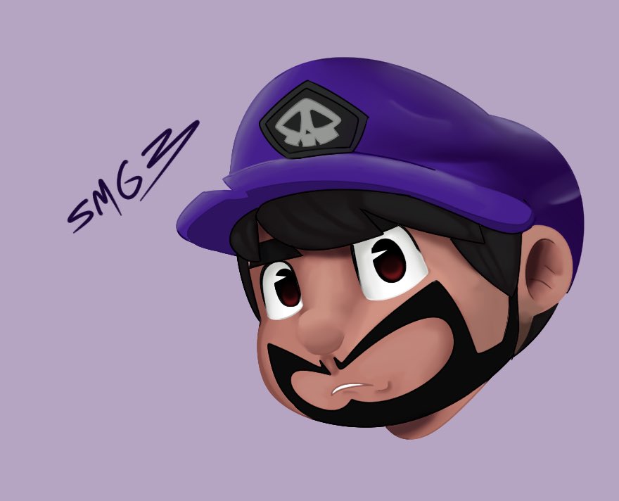 An attempt was made at painting, it’s rough but this is how I learn. #smg4 #smg3fanart #smg3 #smg4fanart