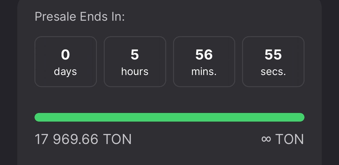 0xjonny_'s tweet photo. Coraz bliżej do końca presale’a⭐️

Listing @TonStars_ dziś lub jutro. Na ten moment zebrali prawie 18k $TON 👀

Oprócz paczki z presale zostawiam na to trochę $ i będę próbować łapać dipa po tge.

$STARS 👇 https://t.co/GE1kK6Krpx
