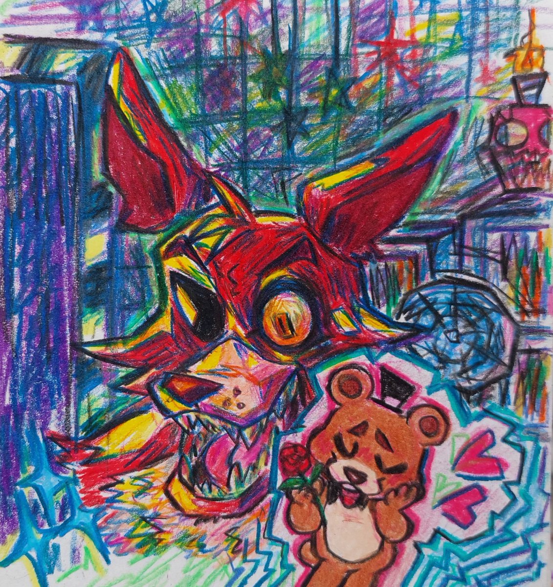 BBG!!!
#fnaf #fivenightsatfreddys #foxy #freddyfazbear #frexy