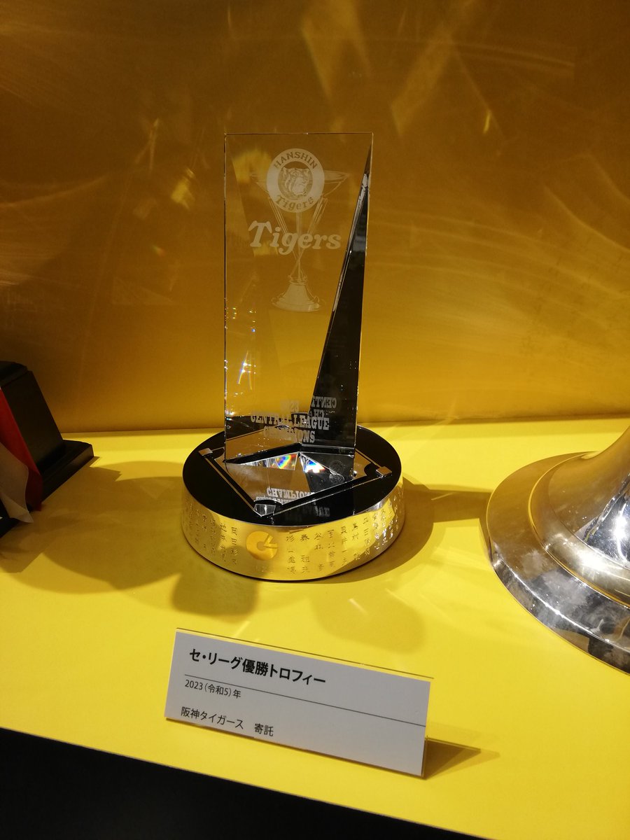 阪神タイガース セントラルリーグチャンピオン記念トロフィー 全員で