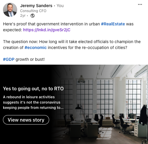 StartupJeremy's tweet photo. 💰"The governor is also facing pressure from city leaders to return workers to the office [...] to boost the local #economy downtown."

🔮Sadly, this was foreseen: "Owners of commercial #realestate in cities are likely to become increasingly motivated to lobby politicians [...]" https://t.co/HthlmfqC0Q