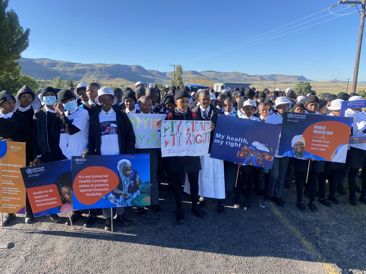 Happening Now! Commemoration of World Health Day in Lesotho 🇱🇸 Theme: My Health, My Right #WorldHealthDay #MyHealthMyRight