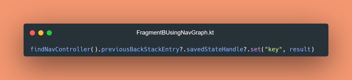 KaushalVasavaIn's tweet image. -> FragmentAUsingNavGraph.kt and FragmentBUsingNavGraph.kt files show navigate back with the result using Navigation Component (Navigation graph).
This question was asked in many interviews.
#android #androidinterview #androidinterviewquestion #kotlin #kotlindev #androiddev