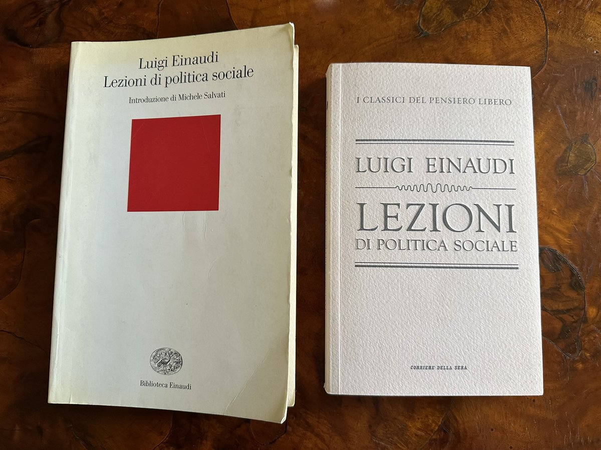 UN LIBRO AL GIORNO/391

LEZIONI DI POLITICA SOCIALE, Luigi Einaudi, 1949

#unlibroalgiorno #leggeresempre #leggerechepassione #leggerefabene #librichepassione #libriconsigliati #leggere #libridaleggere #11aprile #cultura #librodelgiorno #liberalismo #liberale #libertà