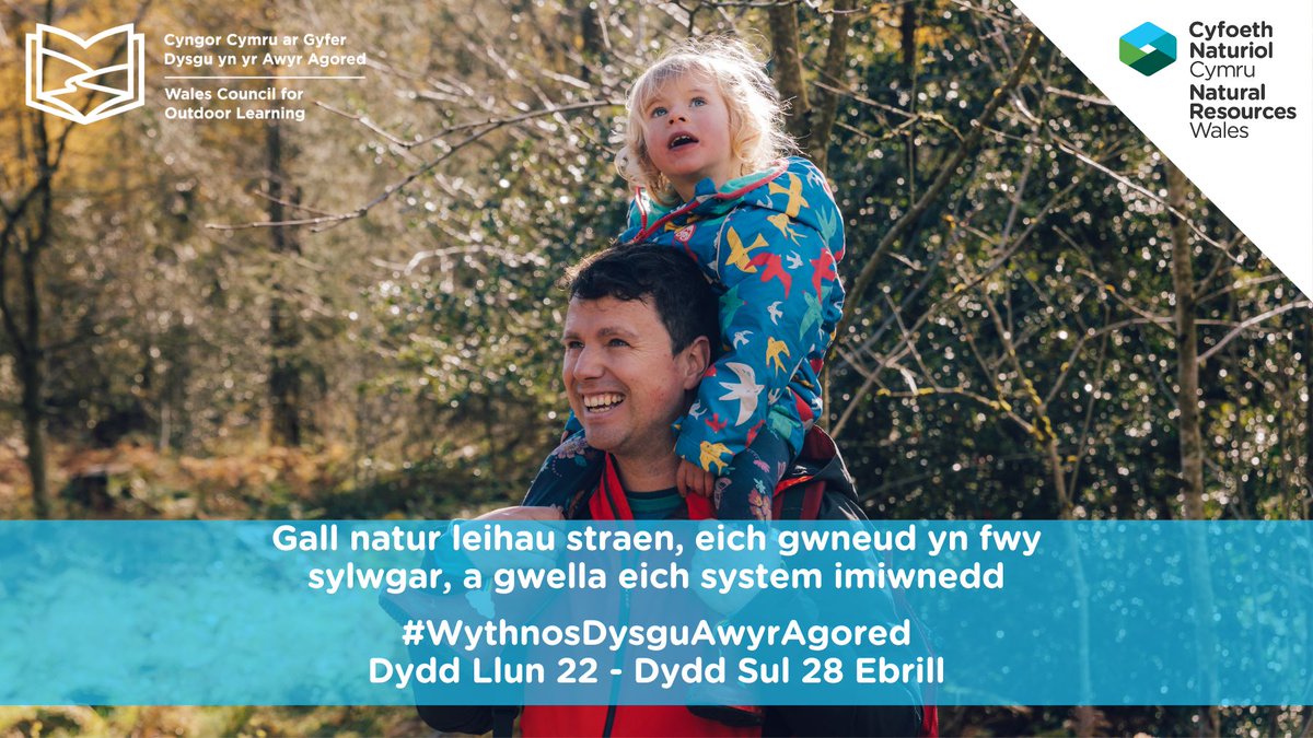 Un o brif amcanion #WythnosDysguAwyrAgored ydi helpu ac annog pawb i dreulio mwy o amser yn yr awyr agored gan fwynhau a chysylltu gyda natur Rhwng Ebrill 22-28 rydym eisiau i chi rannu'r hyn rydych chi'n ei wneud yn #WythnosDysguynyrAwyrAgored orlo.uk/TD1X4