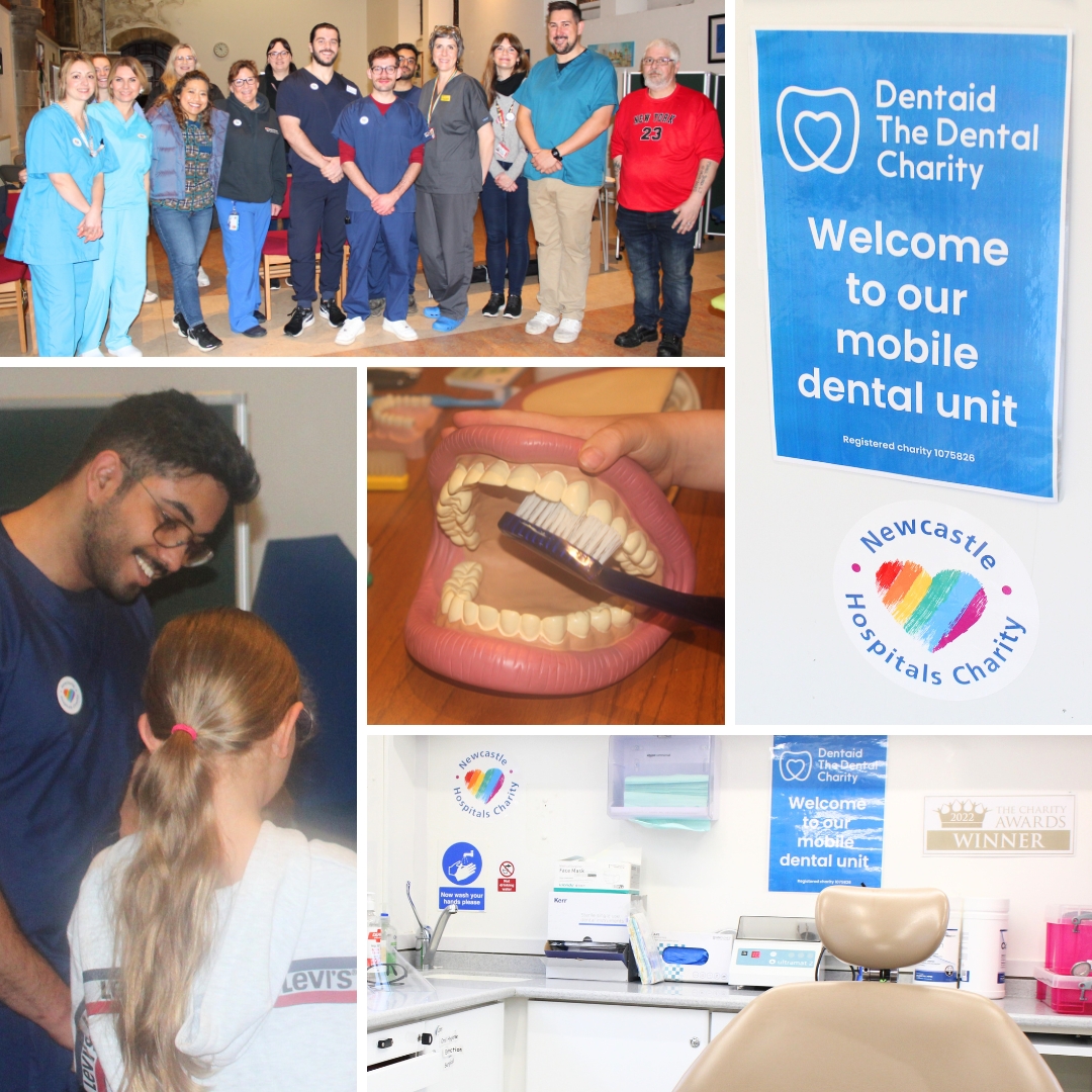 Brilliant to see @dentaid_charity's mobile dental unit in Newcastle this week, providing access to dental services in the community. 💙 As well as providing treatment, this collaboration is also helping young people with dental education! 🦷