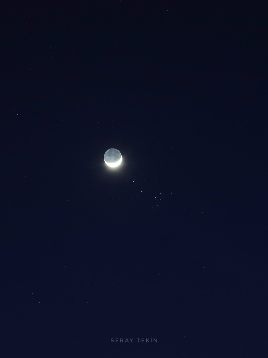 Dün akşam Ay ve Pleiades (Ülker) yakın konumdaydı 🌙✨️