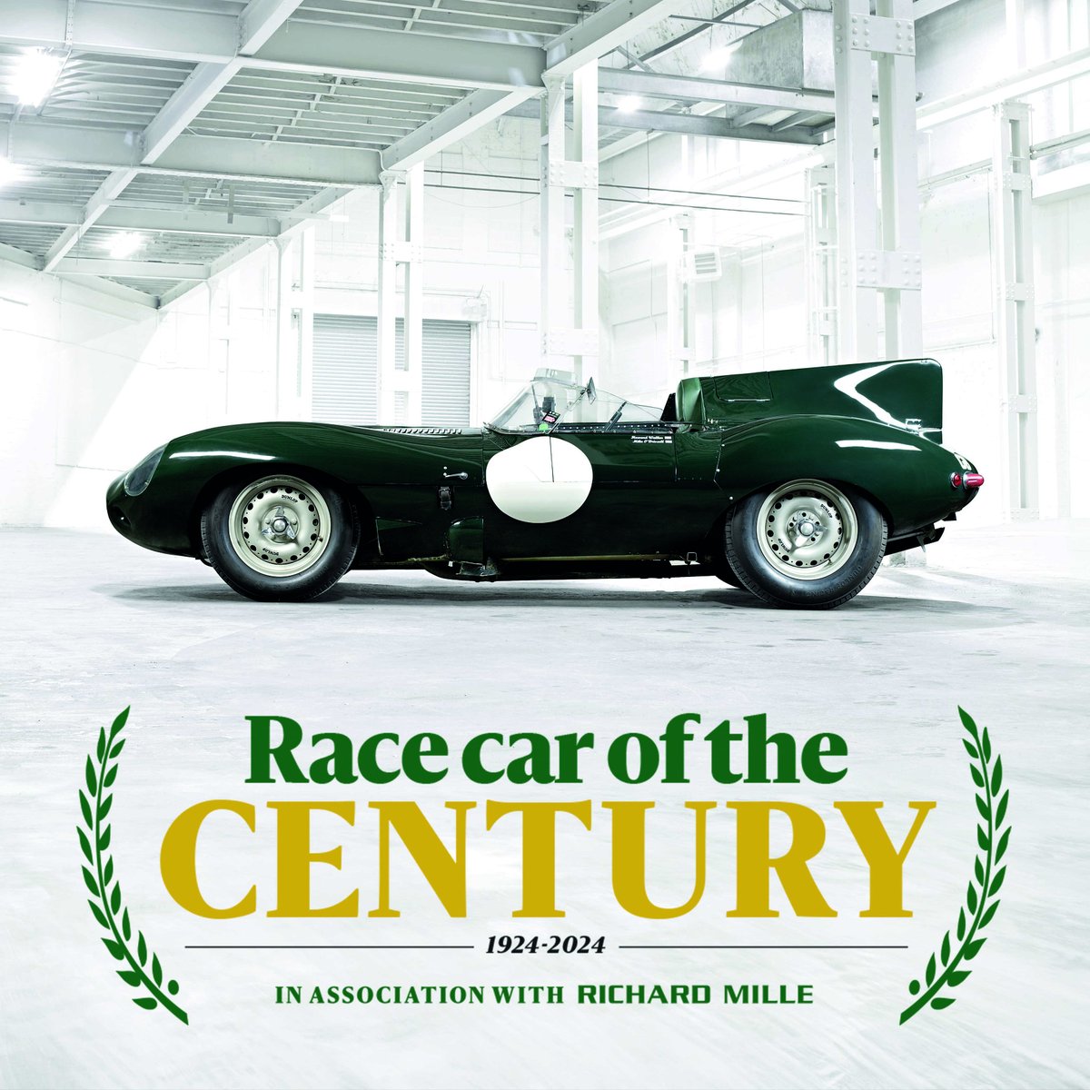 The slippery D-type topped a terrific 1950s for Jaguar and won where it mattered: Le Mans. Read its brilliant story, then cast your vote to choose the #RC100 'Race car of the Century' – in association with @Richard_Mille and @Footman_James. bit.ly/3VWQ0eI