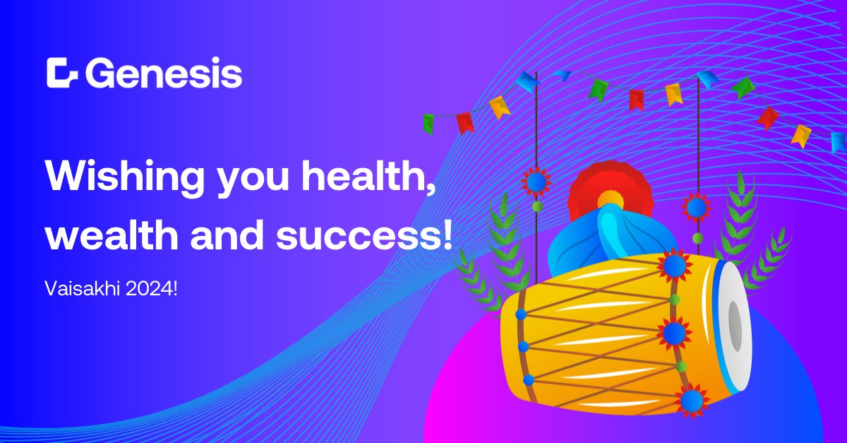 Wishing all those celebrating a Vaisakhi filled with joy, love and prosperity! 🌟 May this festival bring bountiful harvests of happiness and success. Happy Vaisakhi to all! 🎊 #FestivalOfHarvest #TeamGenesis #Vaisakhi