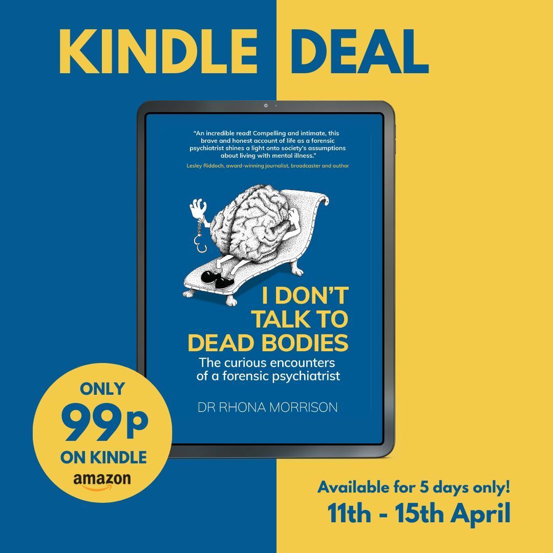 'I Don't Talk To Dead Bodies' is now available for just 99p on Kindle! Dive into Rhona Morrison's bestselling true story at an amazing low price - only until 15th April!  Don't miss out on this captivating read!  Grab your copy now for just 99p. > buff.ly/4aXyDyH