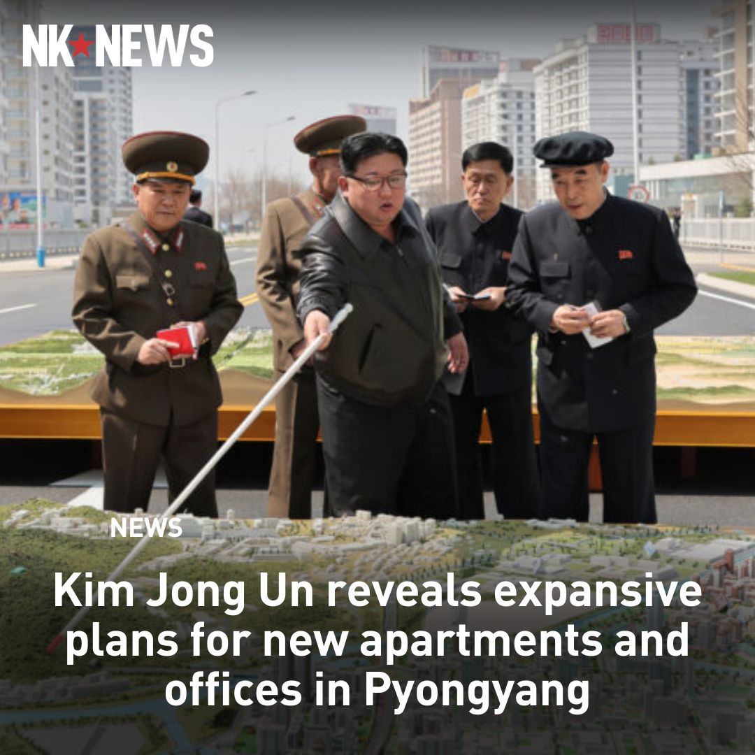 ICYMI: Kim Jong Un inspected the second stage of the Hwasong Street project — part of a five-year plan started in 2021 to build 50,000 homes in Pyongyang by early 2026 — as it nears completion, ahead of the ruling party's April 15 deadline for its opening. buff.ly/4aSnxe0