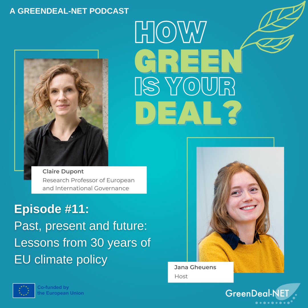 🌱Is the European Green Deal part of a more disruptive phase of EU climate governance? 🎙️ In this episode, @Cladupont from @GovPA_UGent explore past trends and future possibilities of EU climate governance. 🎧 Discover it here👇 greendealnet.eu/podcast-11-30-…