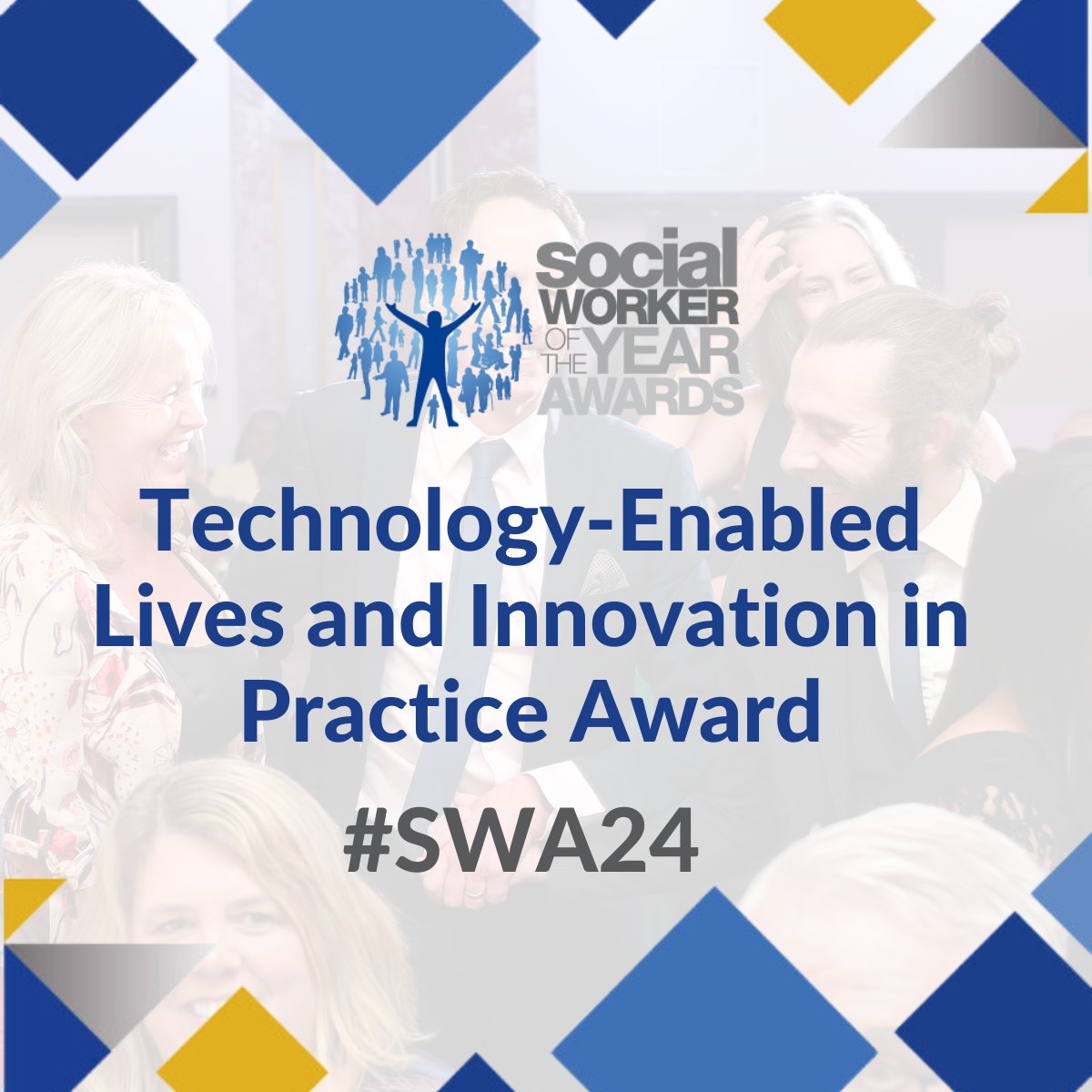 NEW FOR 2024 🌟 🔹 Technology-Enabled Lives and Innovation in Practice Award 🔹 Do you know a social worker who has used technology to enhance someone's quality of life or made a meaningful impact? Nominate them here: socialworkawards.com #SWA24