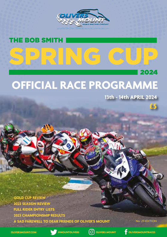 The Bob Smith Spring Cup programs have just arrived! Get yours at the gate or Merch stall for just £5 Tickets available on the gate or in advance at oliversmount.ticketco.events/uk/en/e/24_spr… 📸 Steve MacDonald #SpringCup #roadracing #scarborough #oliversmount #tickets #bobsmith #collectable