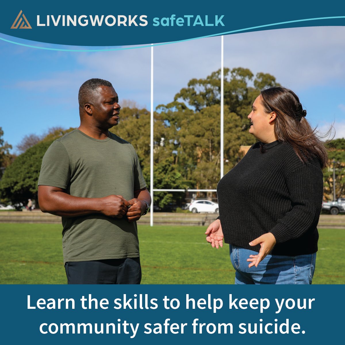 🤝 Everyone has a role to play in #SuicidePrevention. Learn life-changing skills in just 4 hours with #LivingWorks safeTALK training. For more info and to find a workshop near you –  visit 🔗livingworks.co.uk/training/livin…