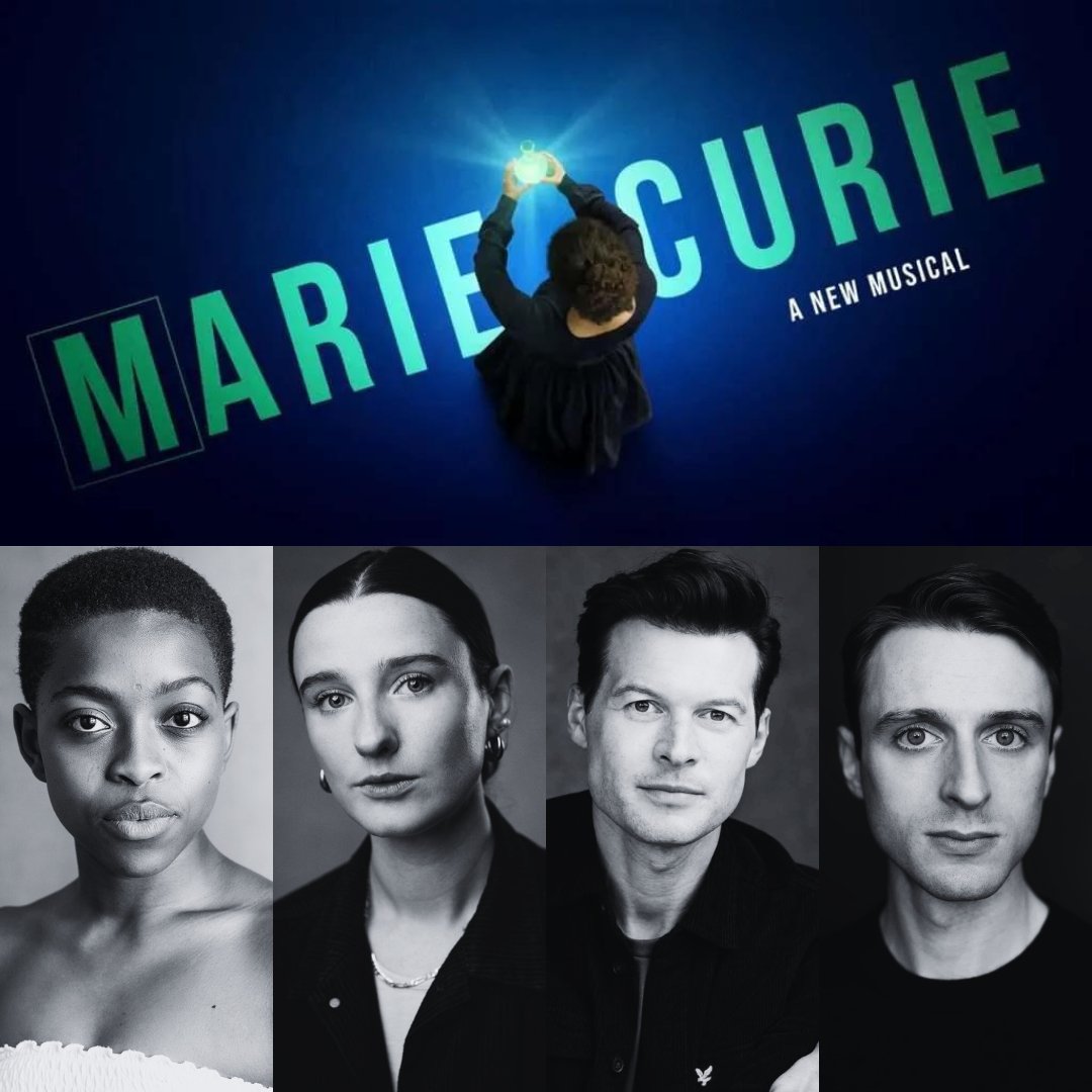 Here's the cast for the English-language premiere of 𝐌𝐚𝐫𝐢𝐞 𝐂𝐮𝐫𝐢𝐞 - 𝐀 𝐍𝐞𝐰 𝐌𝐮𝐬𝐢𝐜𝐚𝐥 which runs at the @charingcrossthr from 1 June - 28 July. The new musical explores the life and death of the Nobel Prize winning scientist. 🎟️: tinyurl.com/5dfz6w6h