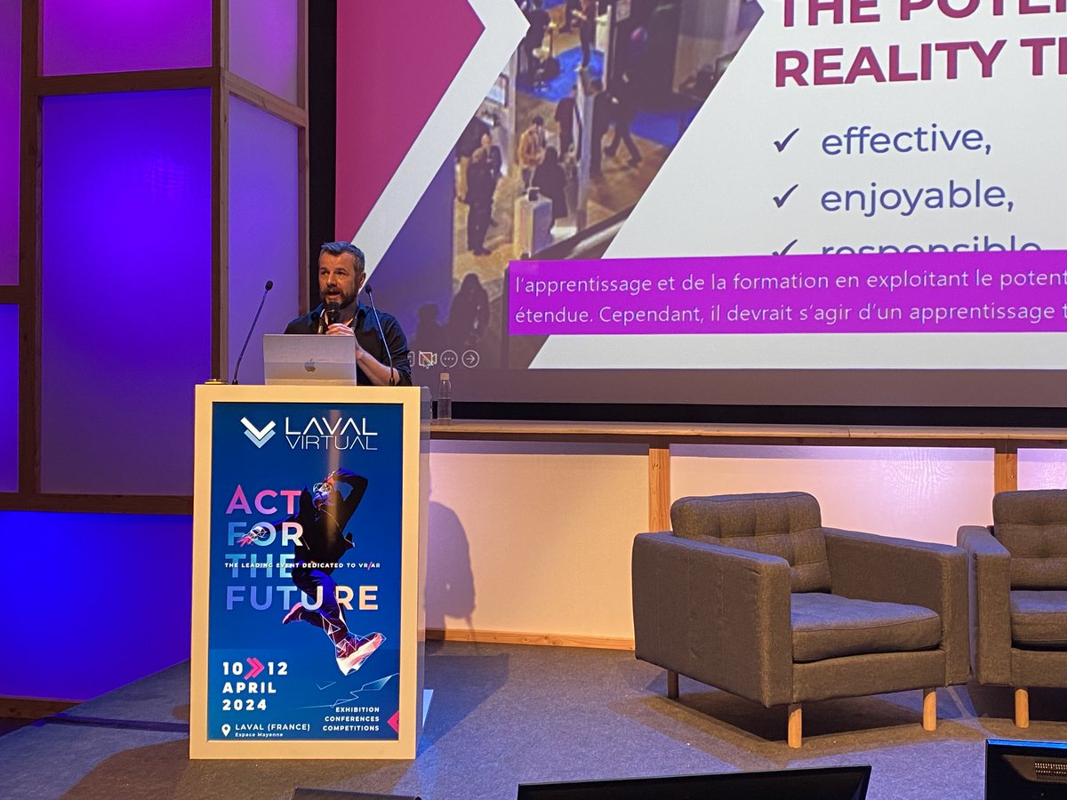 #3 / HOW CAN #XR IMPACT THE FUTURE? 
🎤 We continue with @boel_carl from Thomas More University of Applied Sciences  

Carl will talk to us about "Scaling XR in #education on a nation scale".  

Ready? 🚀  

#LavalVirtual #Technology