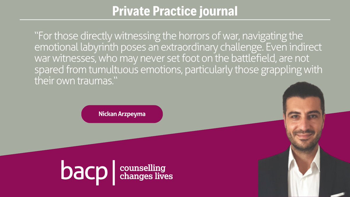 In a world where the impact of global conflicts spans continents, psychotherapist Nickan Arzpeyma highlights the crucial need to recognise and confront the far-reaching repercussions of war. Read more ➡️ orlo.uk/kXoiK #Counselling #Psychotherapy #PrivatePractice